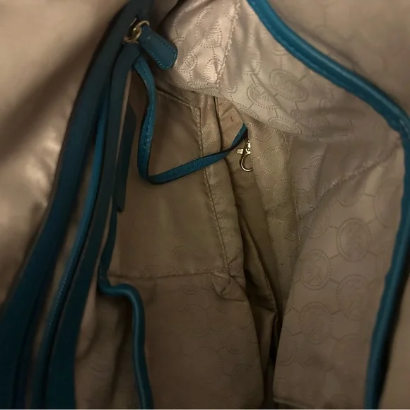 Michael Kors Blue Leather Shoulder Bag - Picture 3 of 5